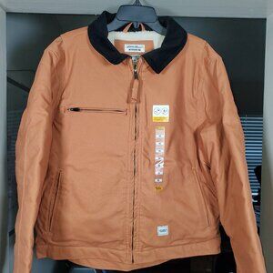 MENS EDDIE BAUER WORKWEAR FOREMAN FIT ZIP UP JACKET MEDIUM